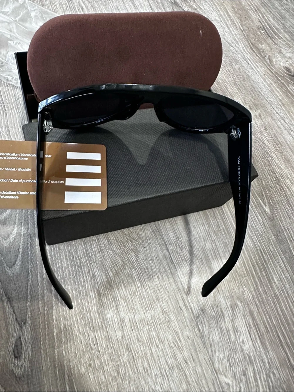 Tom Ford Black Accessory Case with Gold Logo